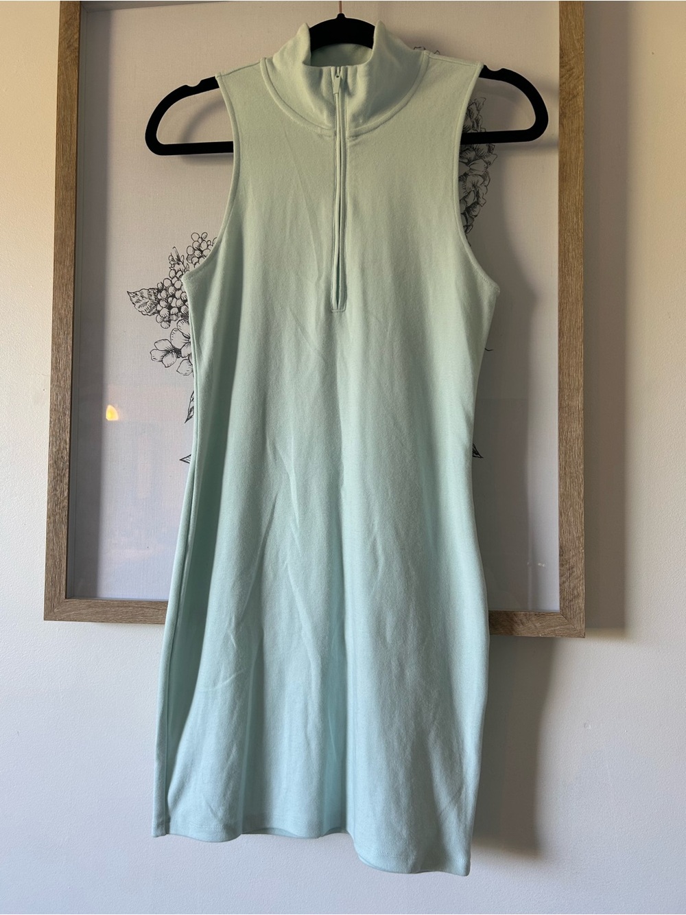 Sunday Best Sleeveless Mock Neck Dress in Pale Mint
